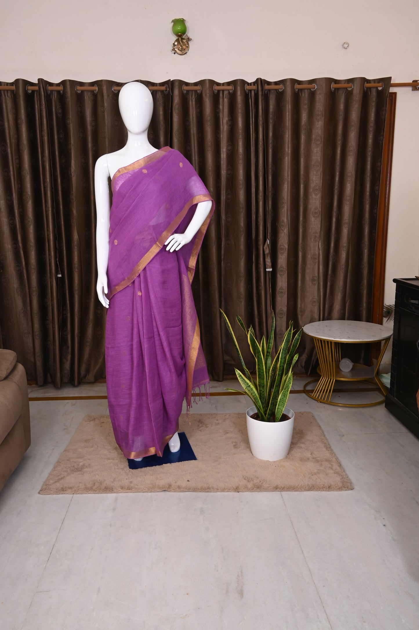 LINEN SILK JAMDHANI BOOTI - MNM - 08